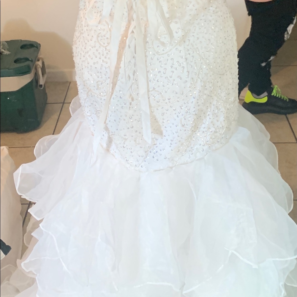 Beaded mermaid wedding dress